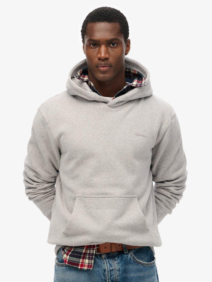 Superdry Vintage Washed Hoodie, College Grey Marl