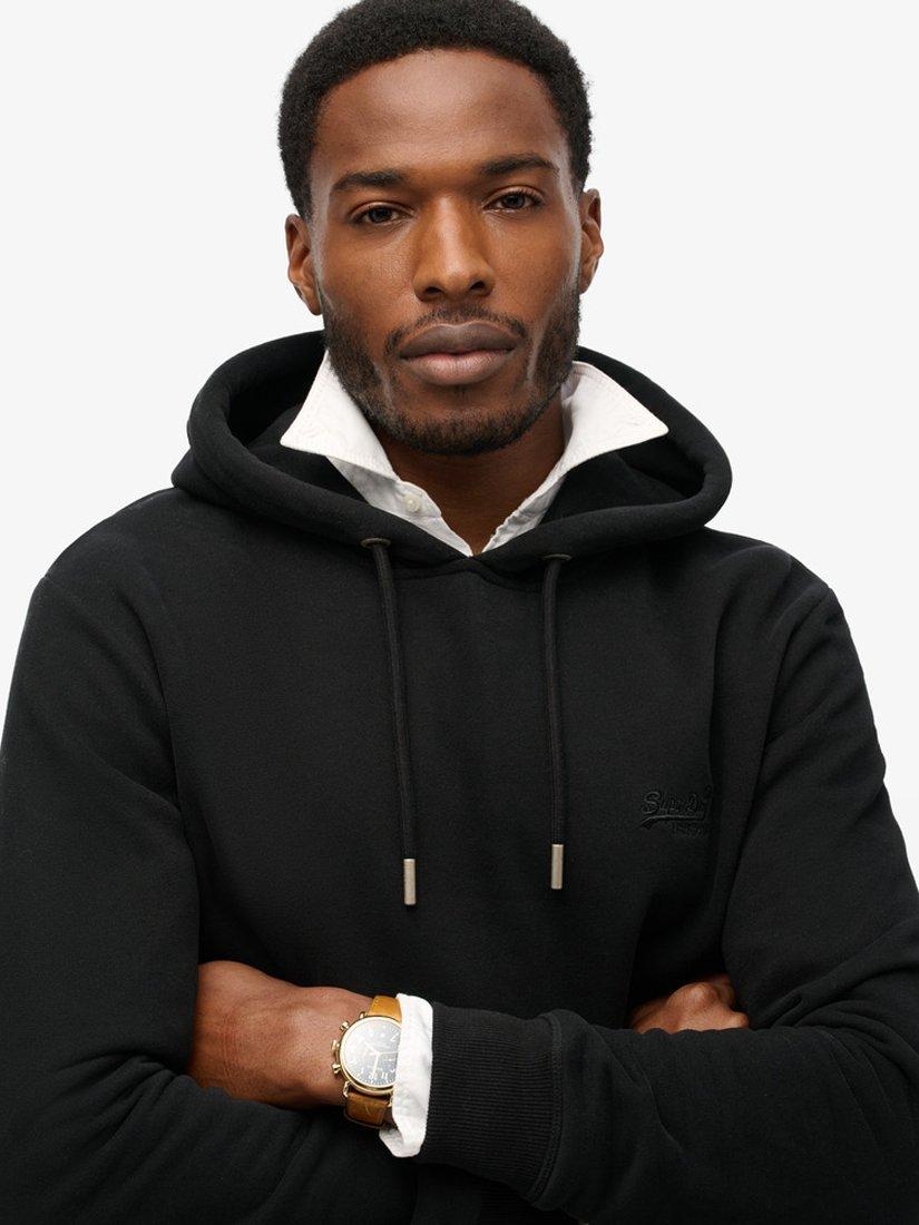 Product image 3 of 5, which shows Superdry Organic Cotton Essential Logo Hoodie, Black, S