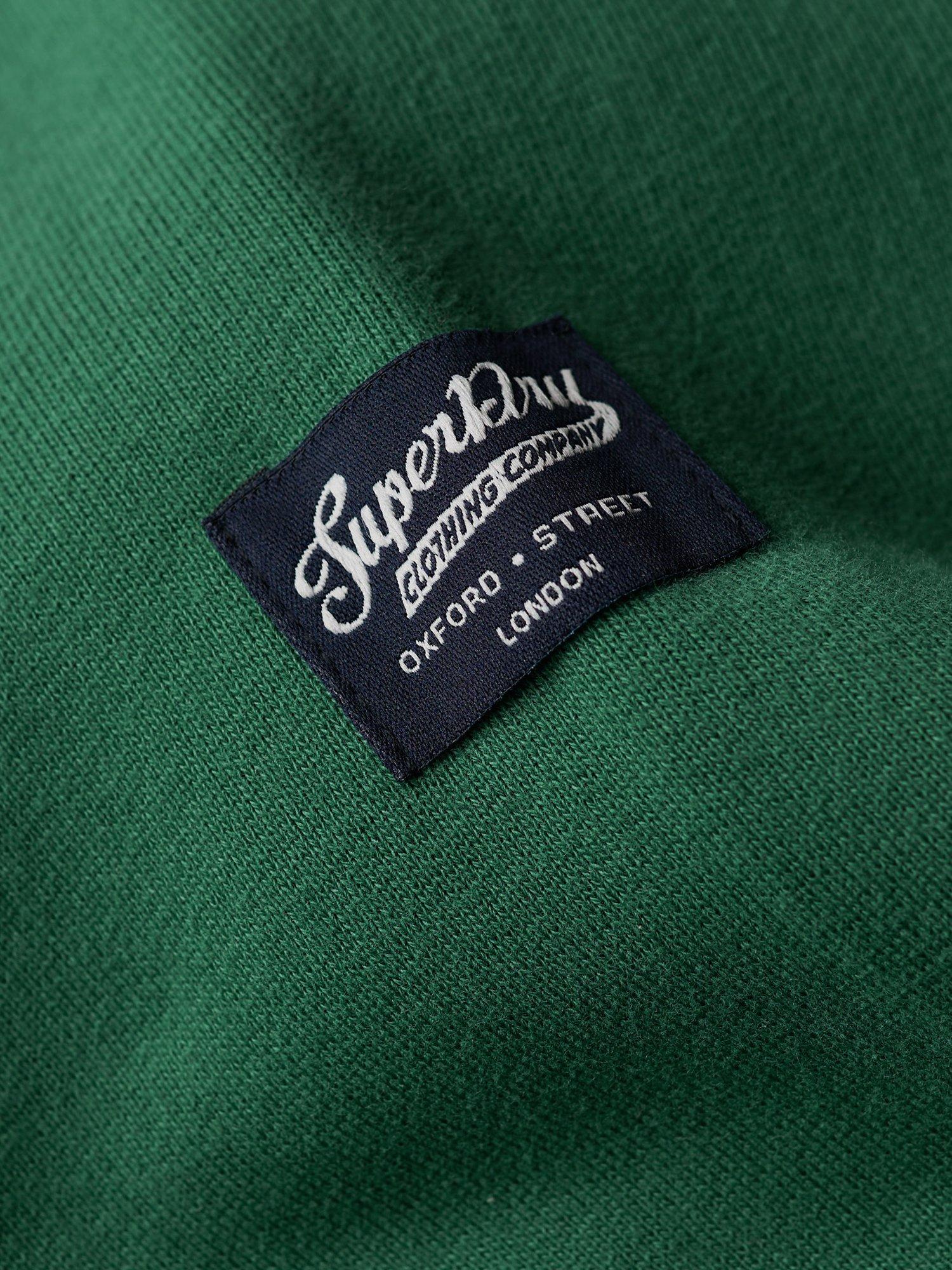 Superdry Classic Vintage Logo Heritage Hoodie, Pine Green, S