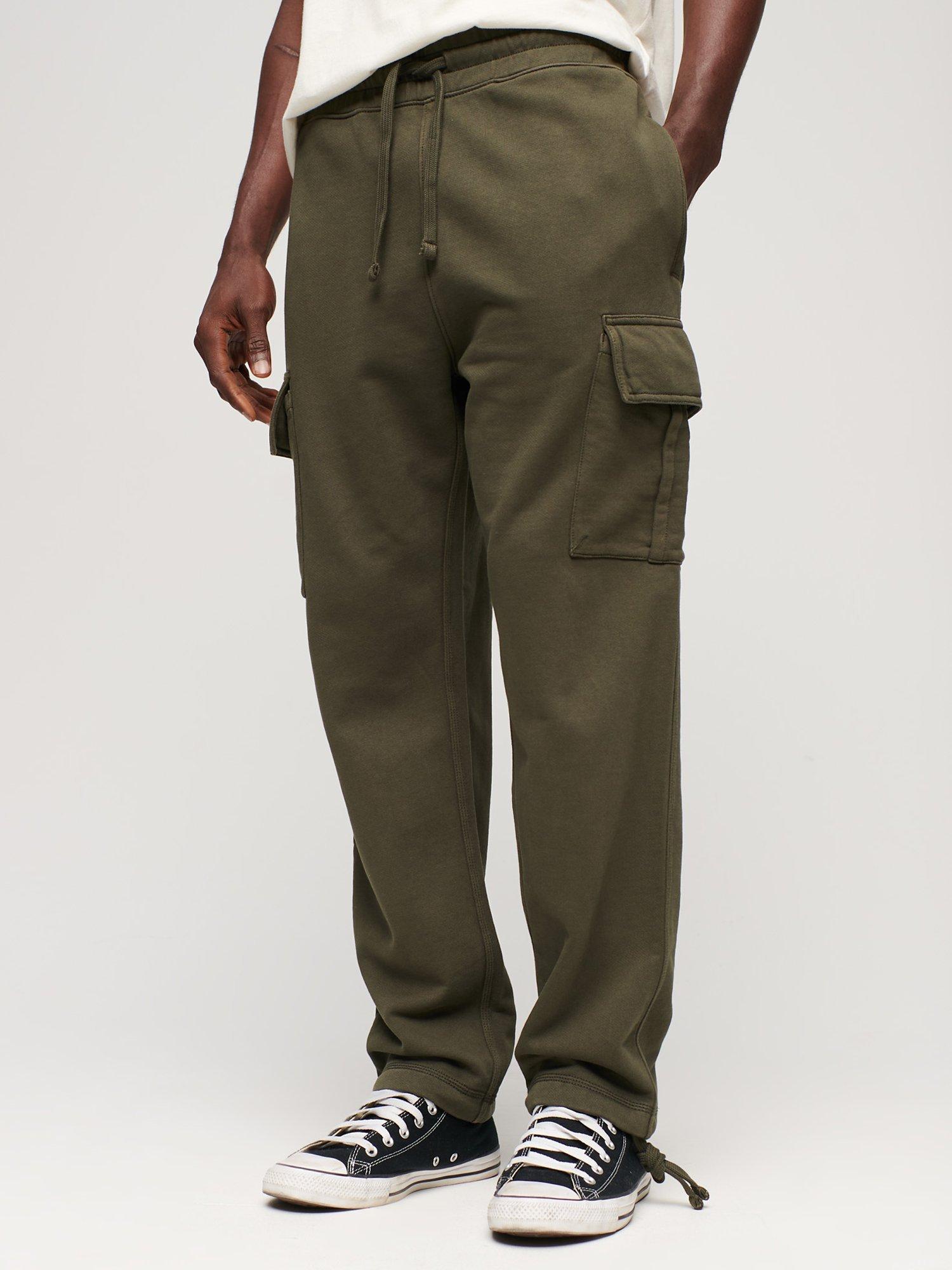 Superdry Relaxed Cargo Joggers, Dark Grey Green