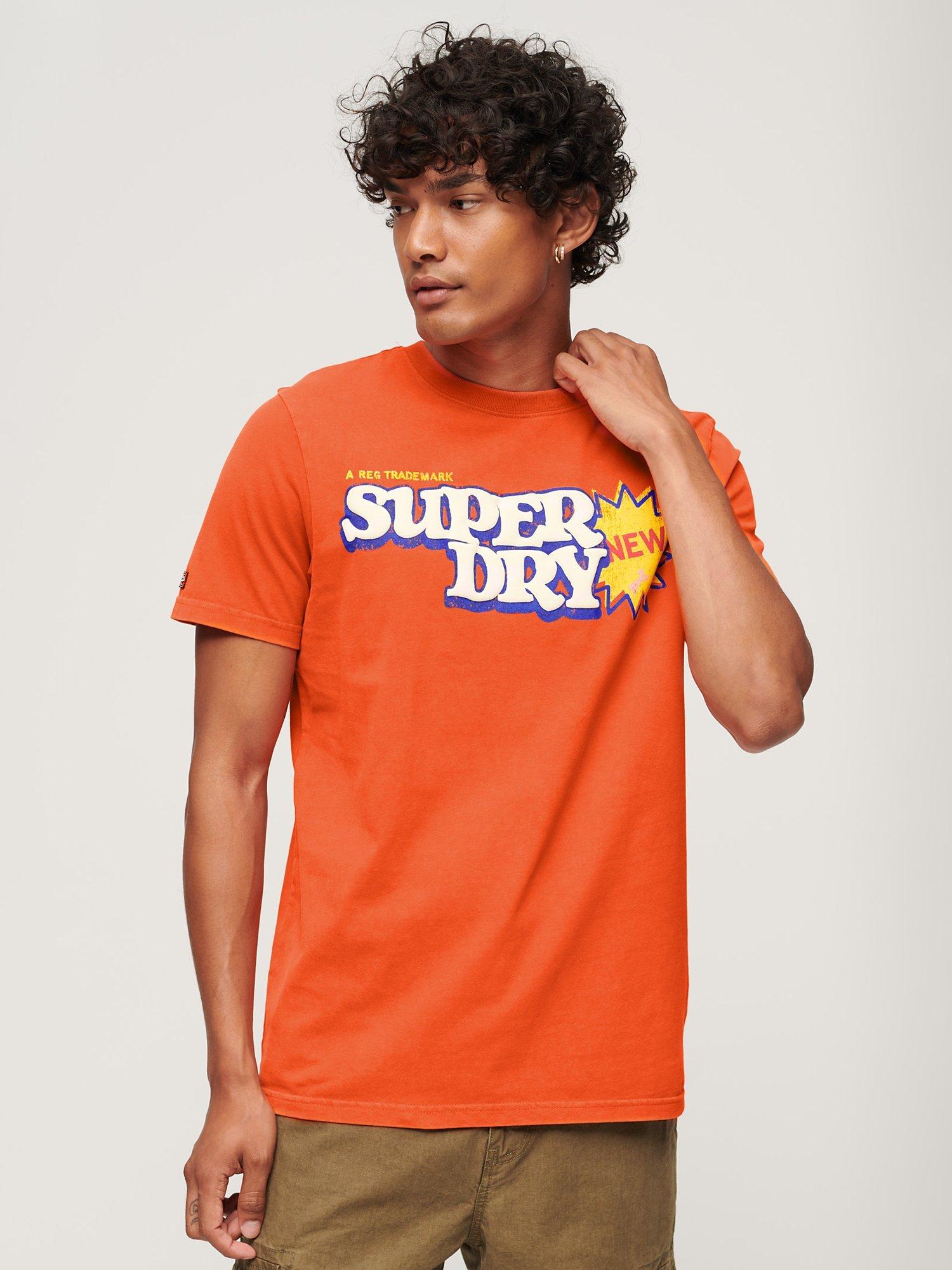 Superdry Cooper 70s Retro Logo T-Shirt, Pureed Pumpkin