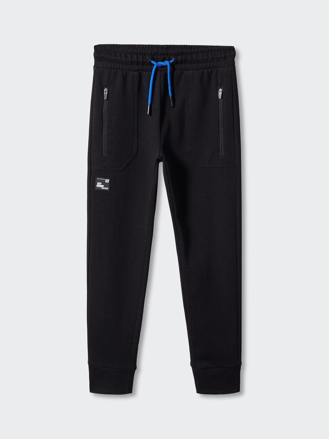 Mango Kids' Kevin Joggers, Black