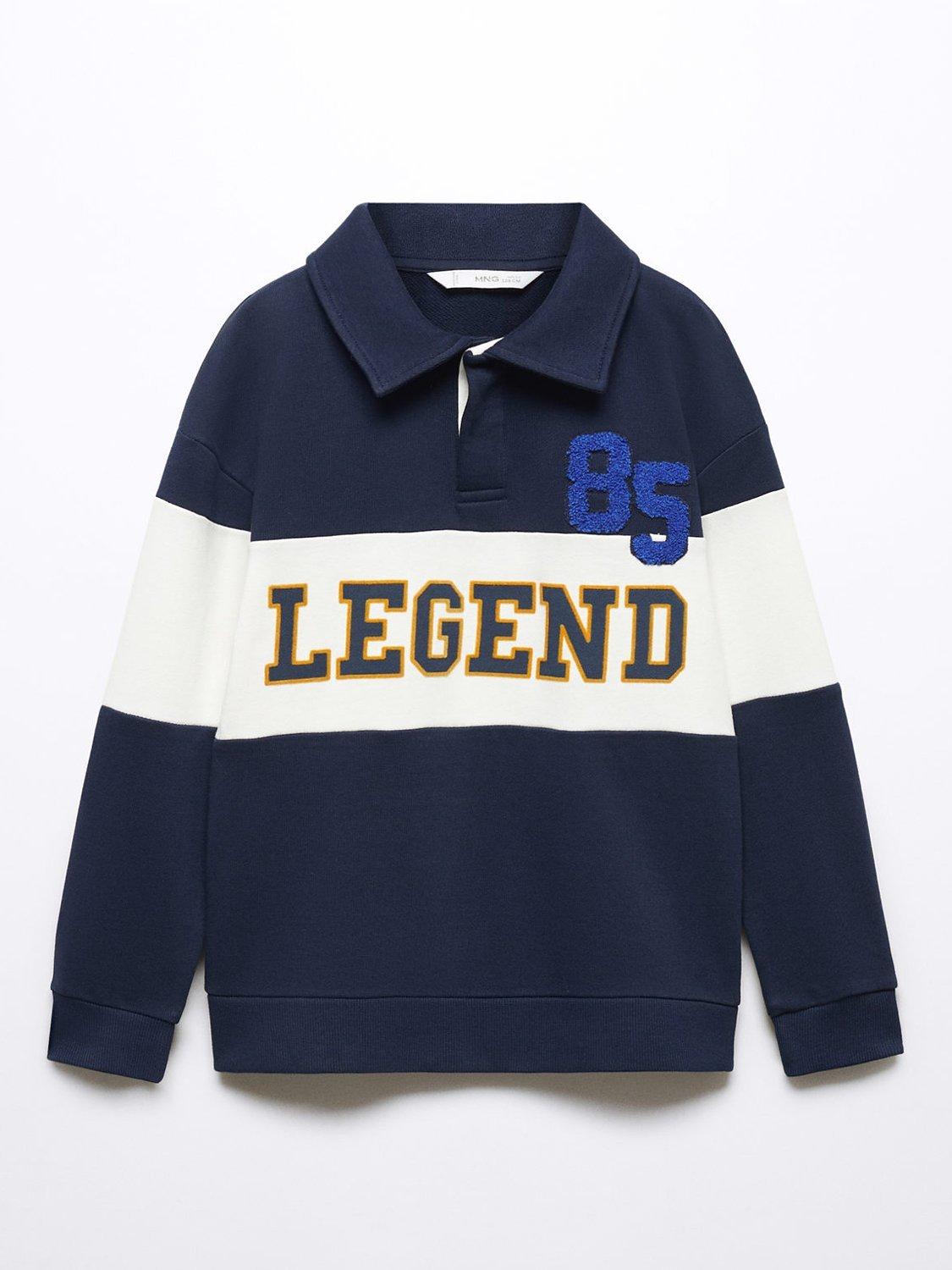 Mango Kids' John 85 Legend Sweatshirt, Navy