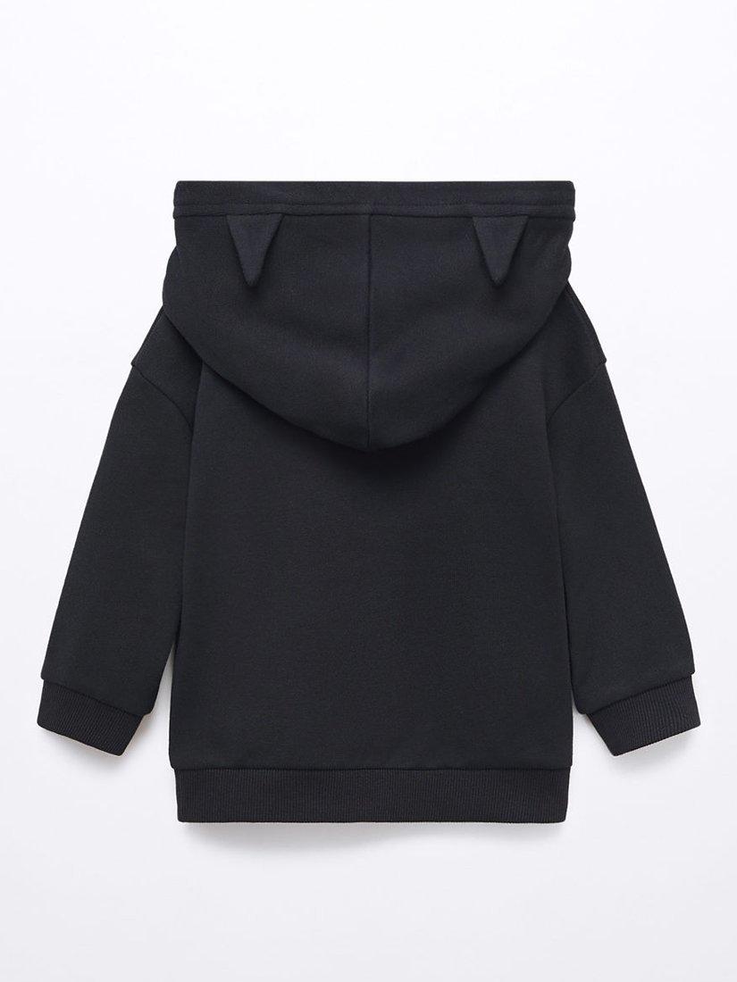 Product image 2 of 4, which shows Mango Baby Batman Logo Hooded Sweatshirt, Black, 12-18 months
