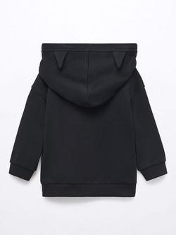 Mango Baby Batman Logo Hooded Sweatshirt, Black - view 2, Black