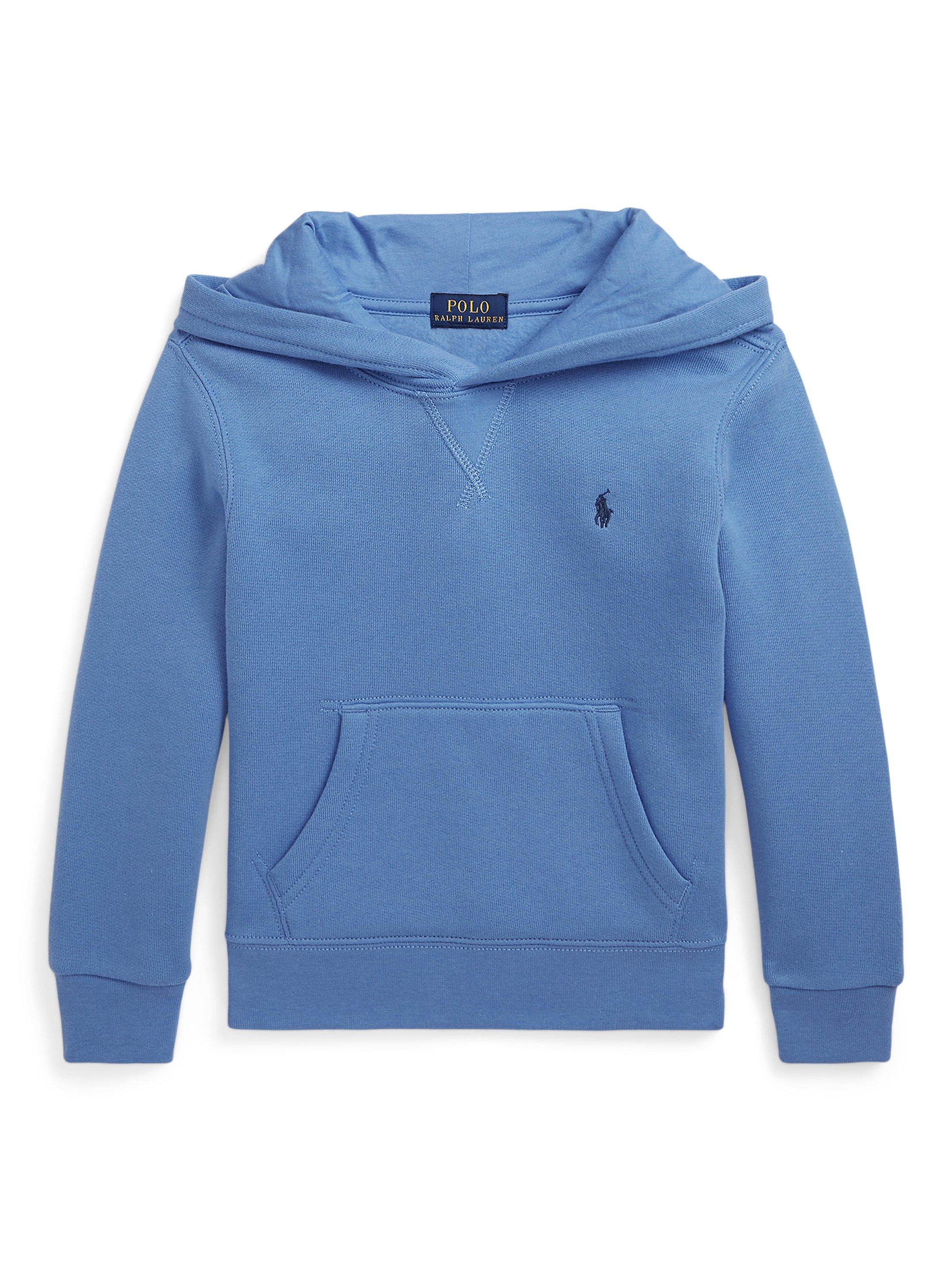 Ralph Lauren Kids' Logo Embroidered Hoodie, Summer Blue