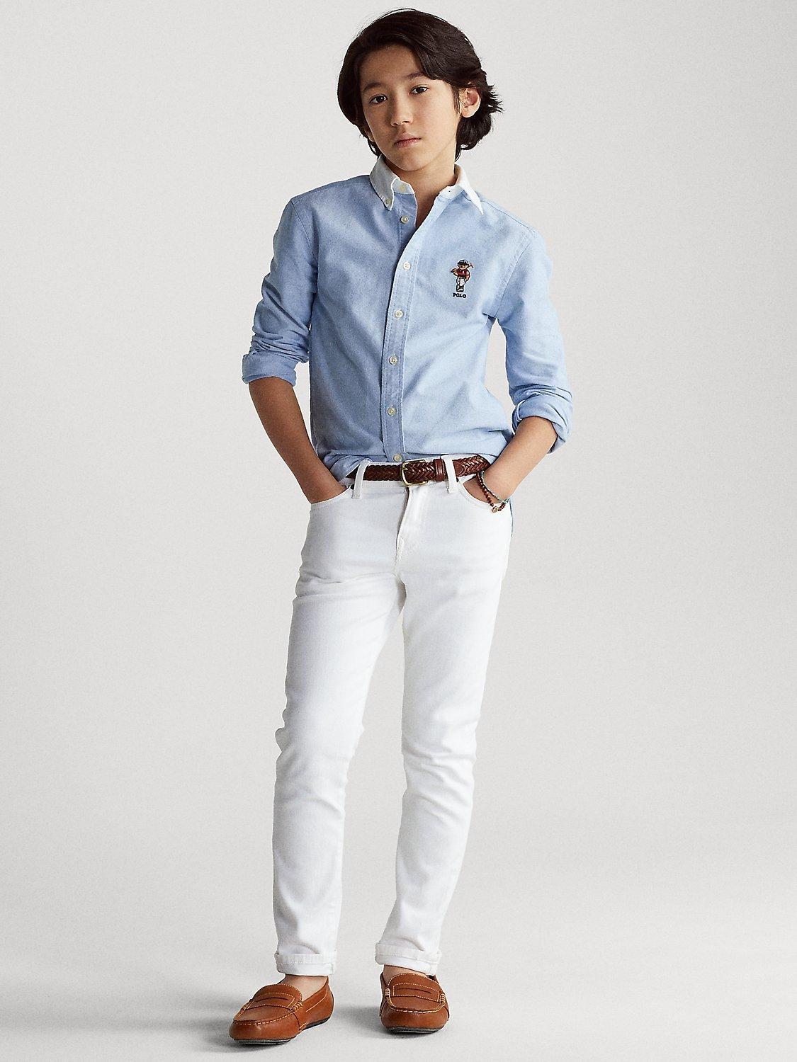 Ralph Lauren Kids' Sullivan Slim Fit Stretch Jeans, Cohen White