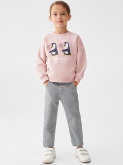 Mango Baby Penguin Doubles Sweatshirt, Pink - view 2, Pink
