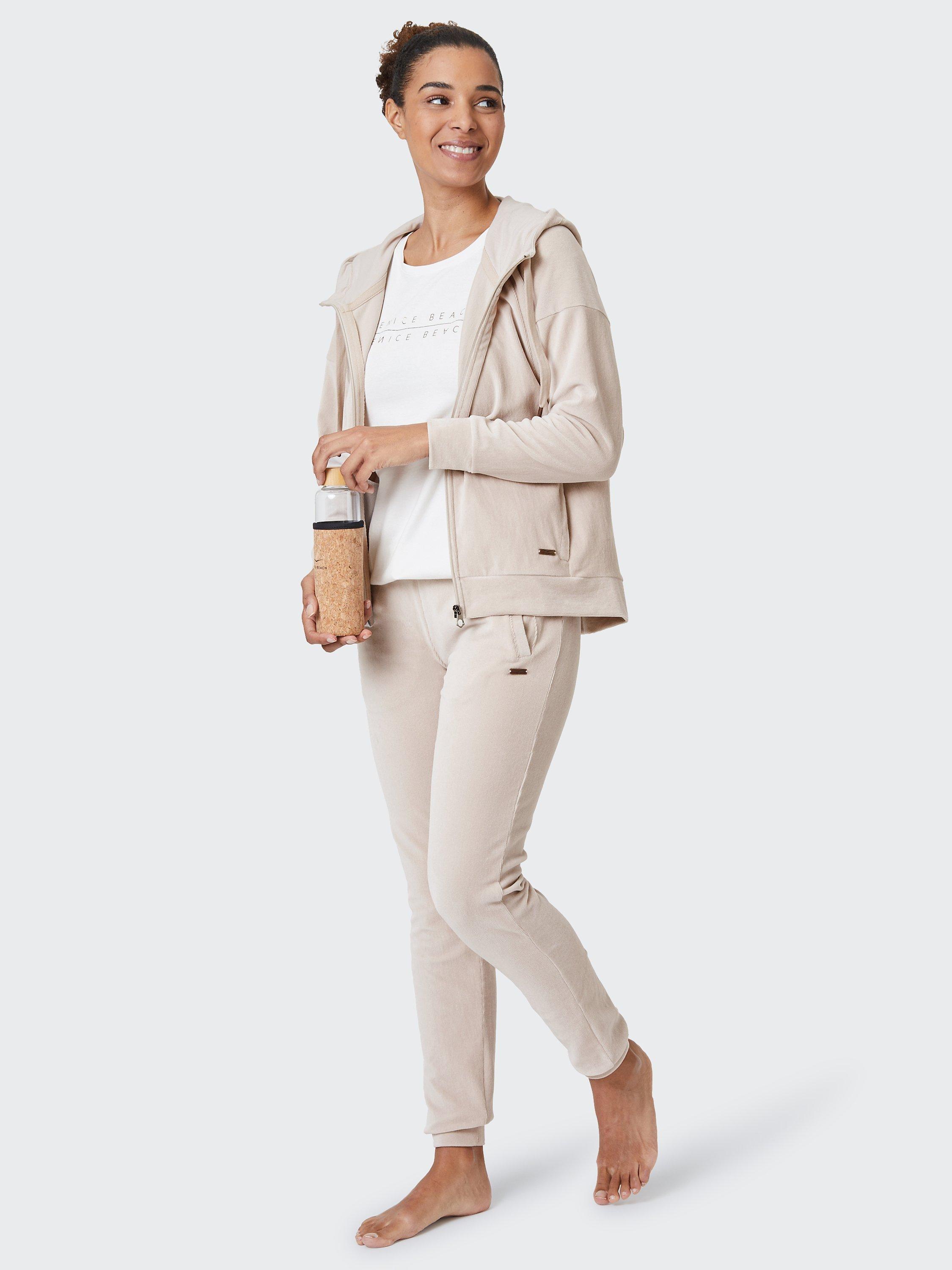 Product image 1 of 7, which shows Venice Beach Jolina Cotton Blend Hoodie, Almond Cream, XS
