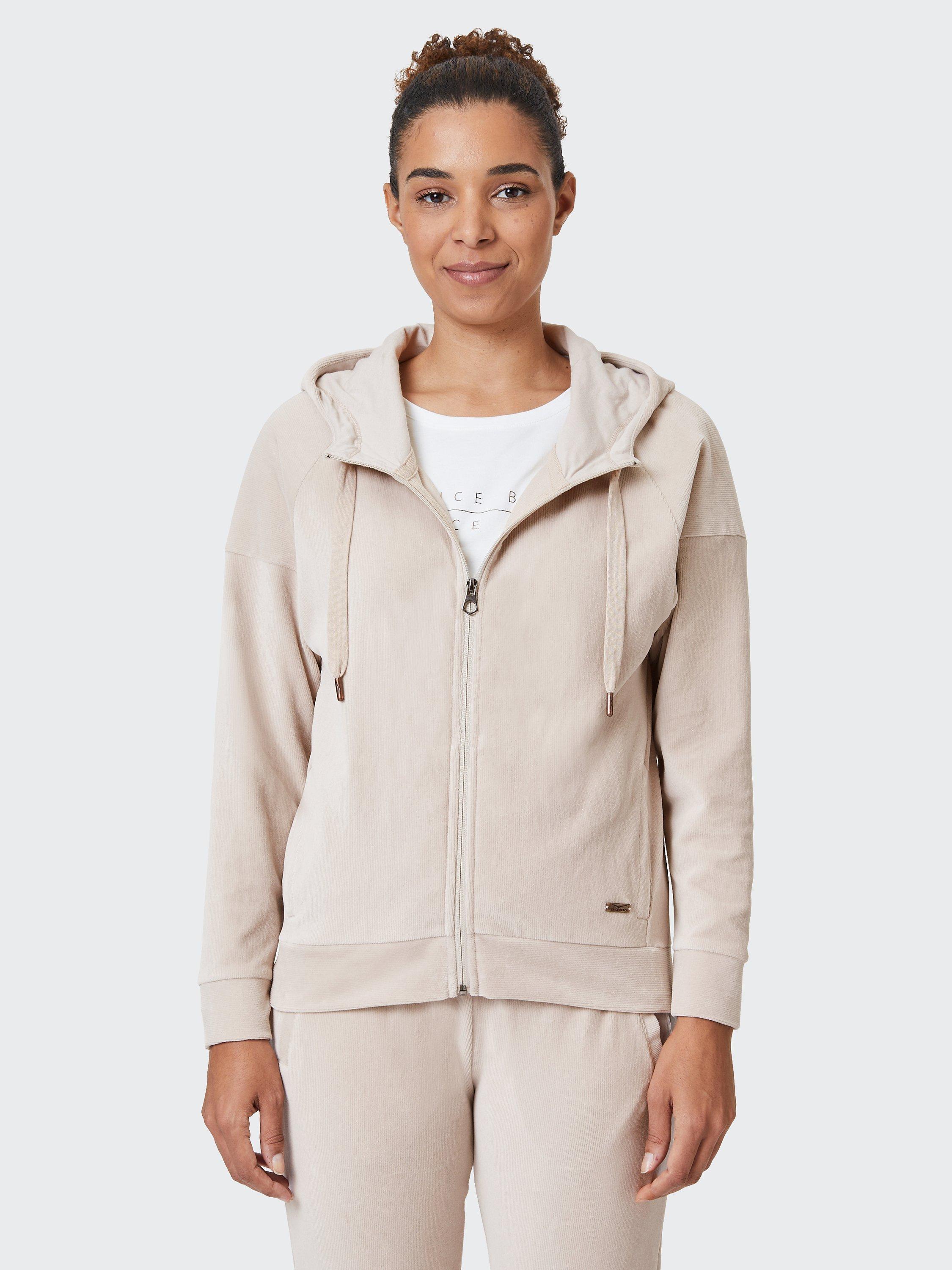 Product image 2 of 7, which shows Venice Beach Jolina Cotton Blend Hoodie, Almond Cream, XS
