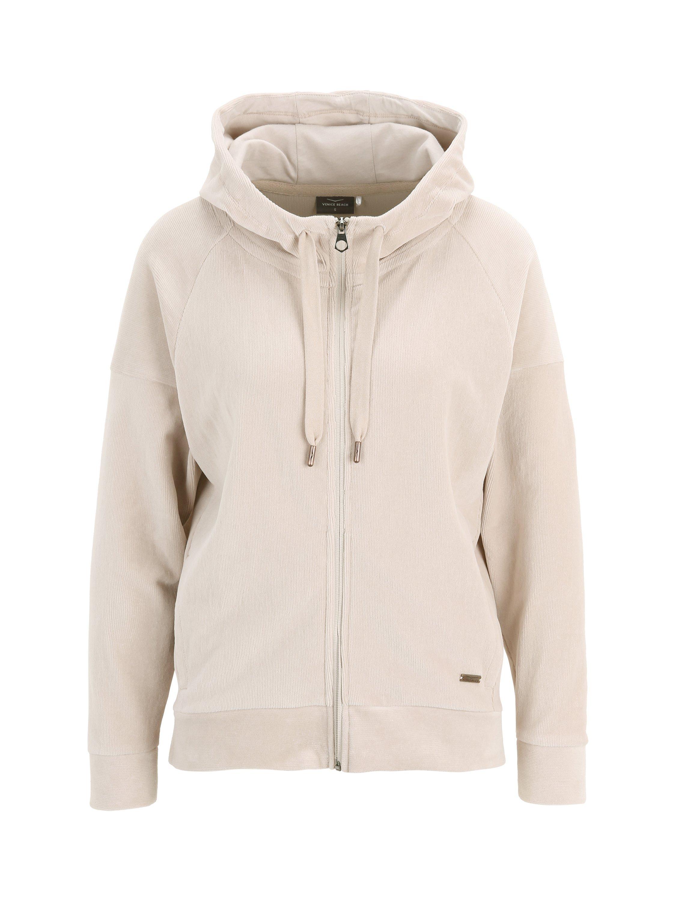 Product image 4 of 7, which shows Venice Beach Jolina Cotton Blend Hoodie, Almond Cream, XS