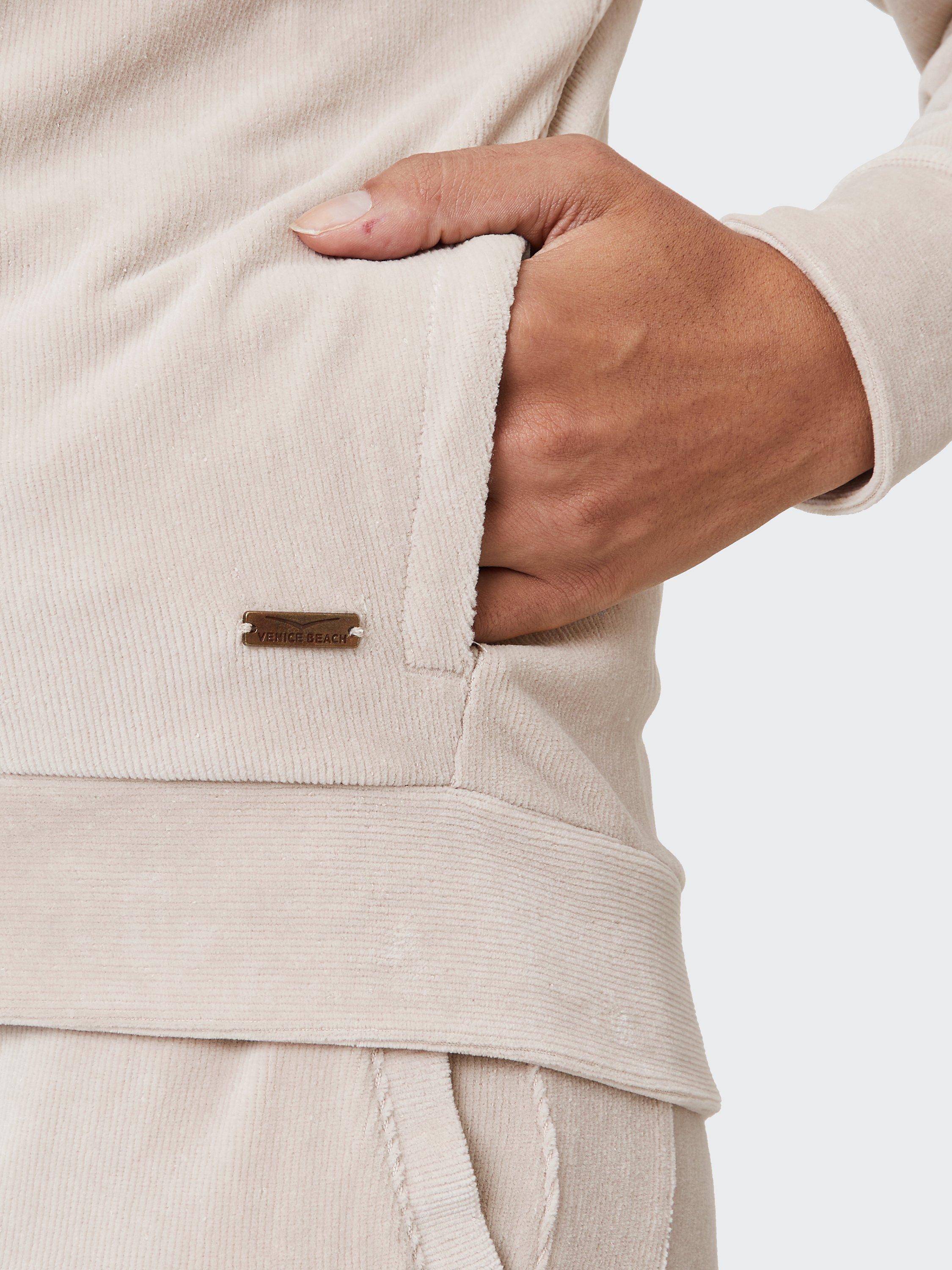 Product image 7 of 7, which shows Venice Beach Jolina Cotton Blend Hoodie, Almond Cream, XS