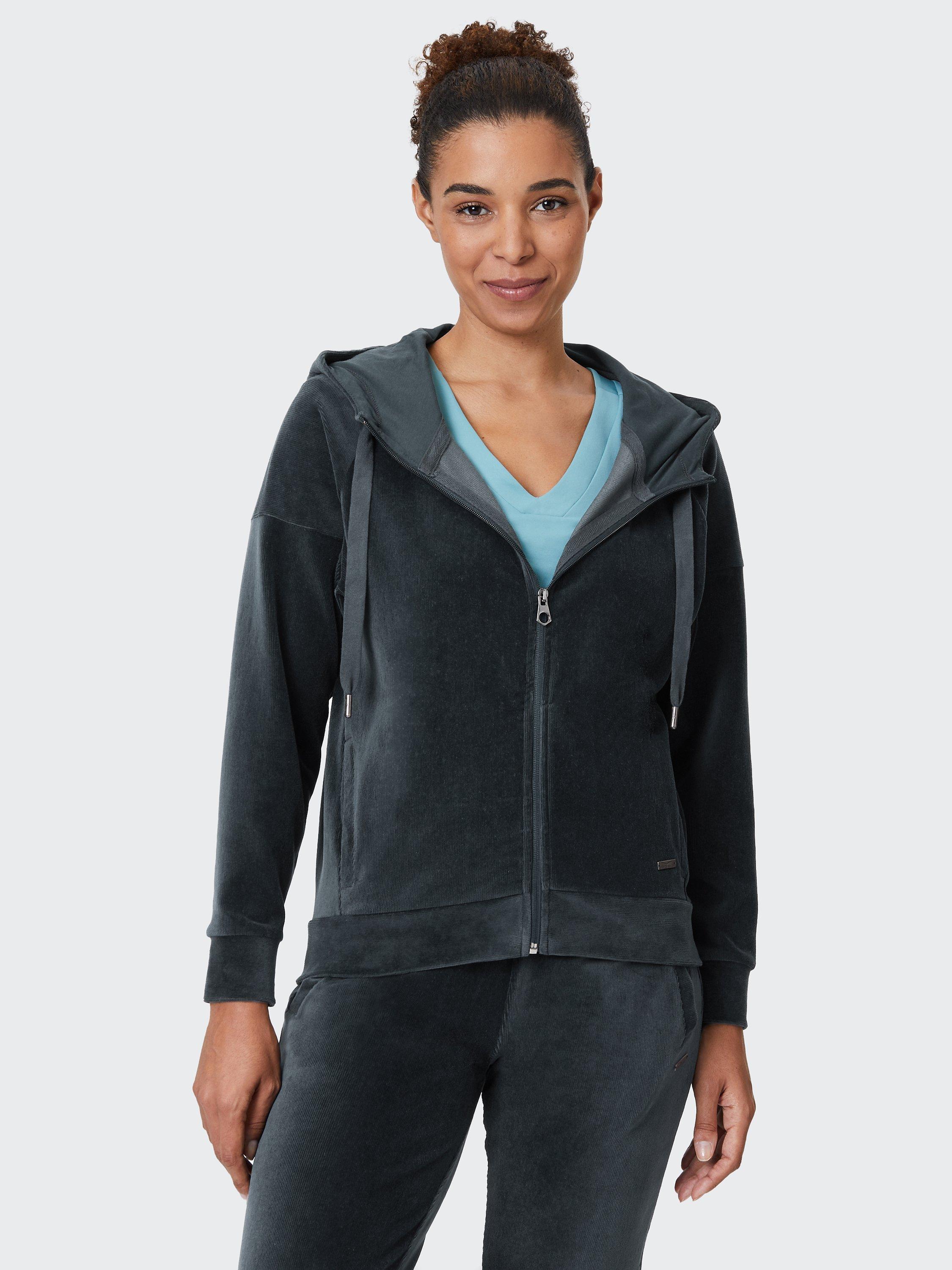 Product image 2 of 7, which shows Venice Beach Jolina Cotton Blend Hoodie, Shadow Green, XS