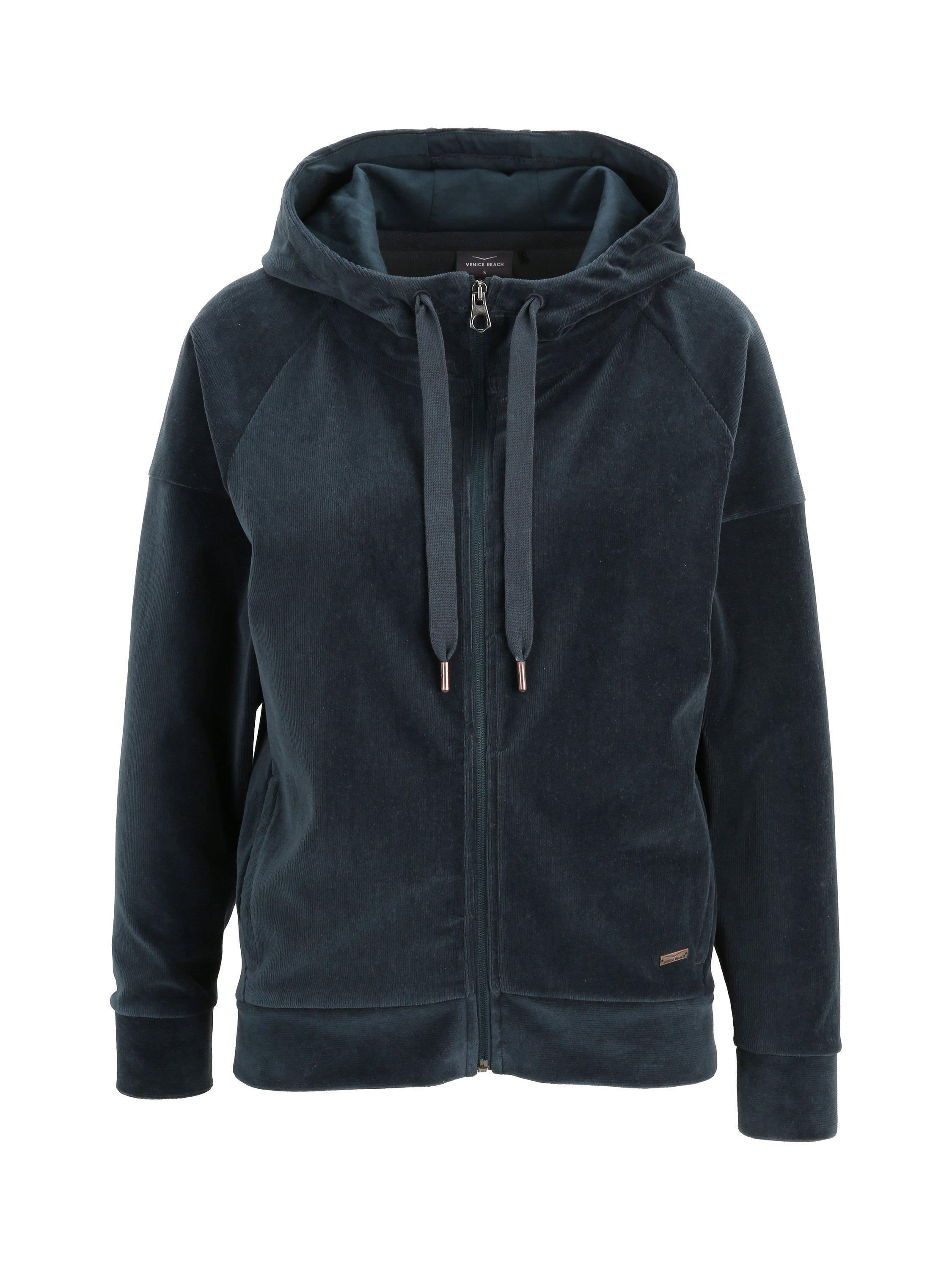 Product image 4 of 7, which shows Venice Beach Jolina Cotton Blend Hoodie, Shadow Green, XS
