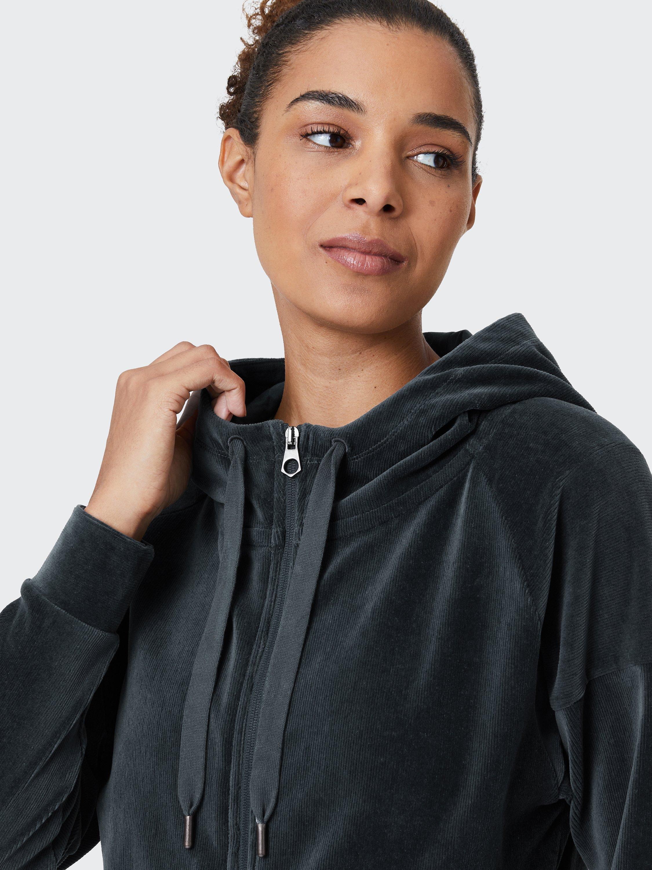 Product image 6 of 7, which shows Venice Beach Jolina Cotton Blend Hoodie, Shadow Green, XS