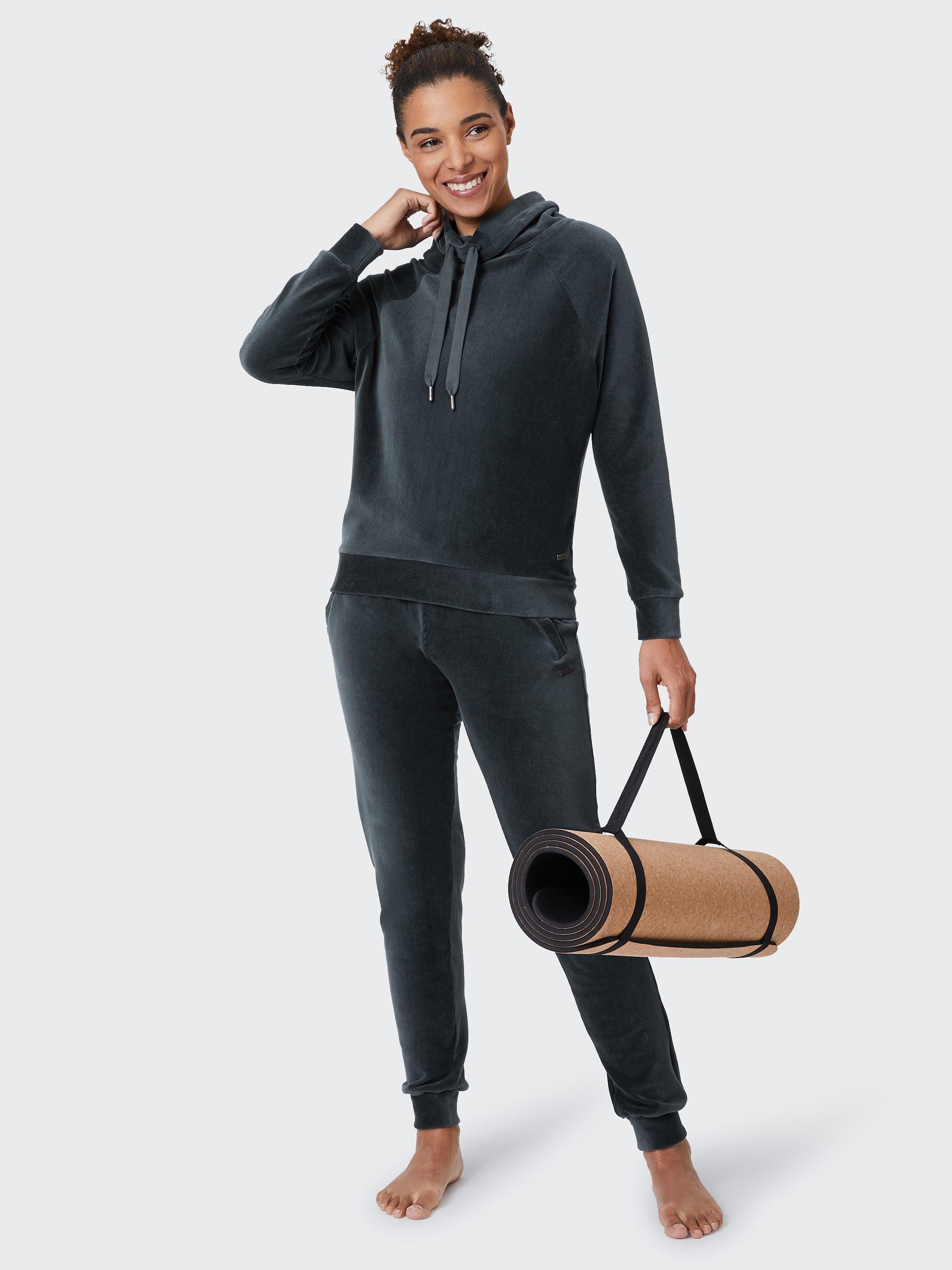 Product image 1 of 7, which shows Venice Beach Lali Cotton Blend Hoodie, Shadow Green, XS