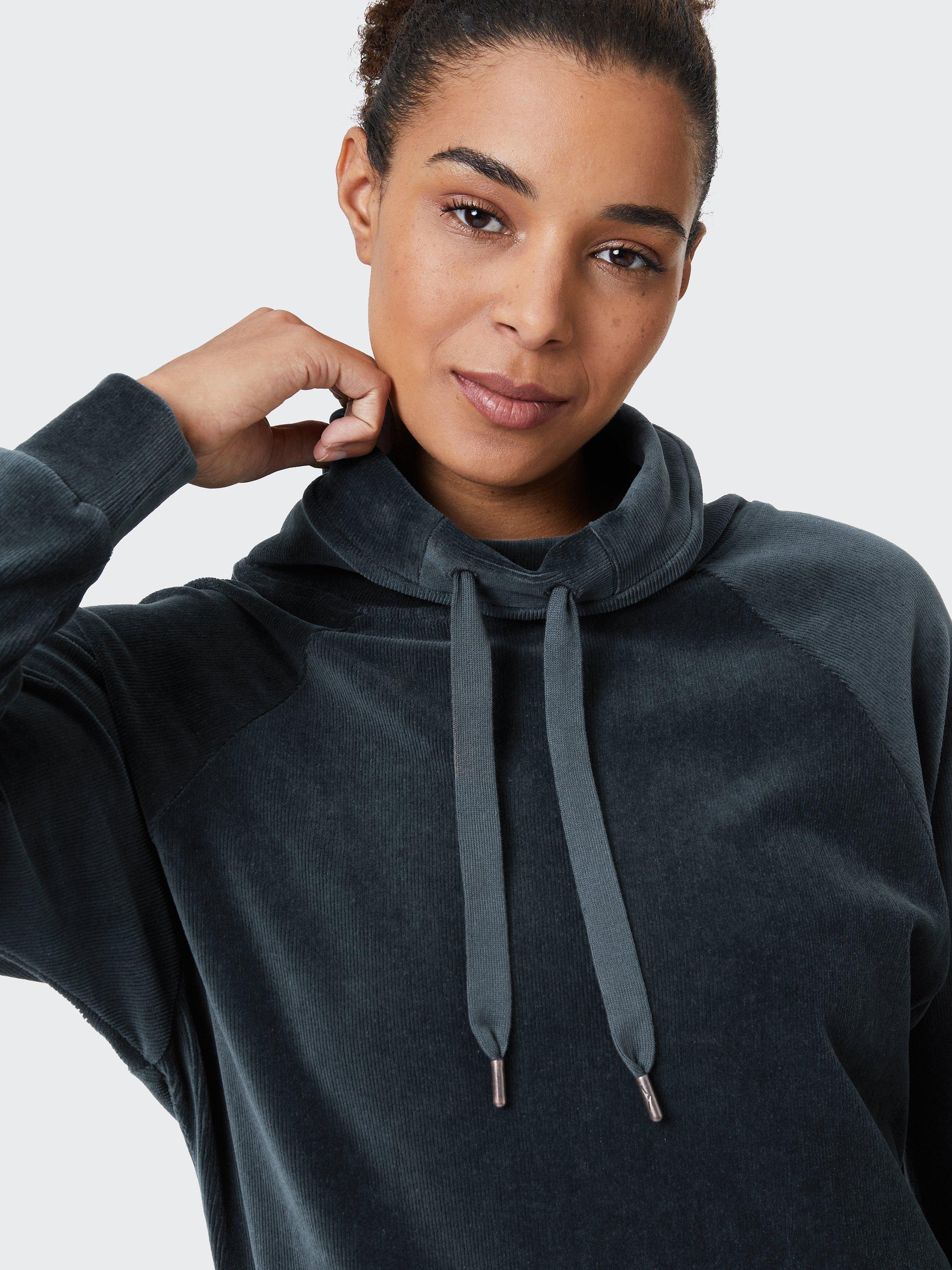 Product image 6 of 7, which shows Venice Beach Lali Cotton Blend Hoodie, Shadow Green, XS