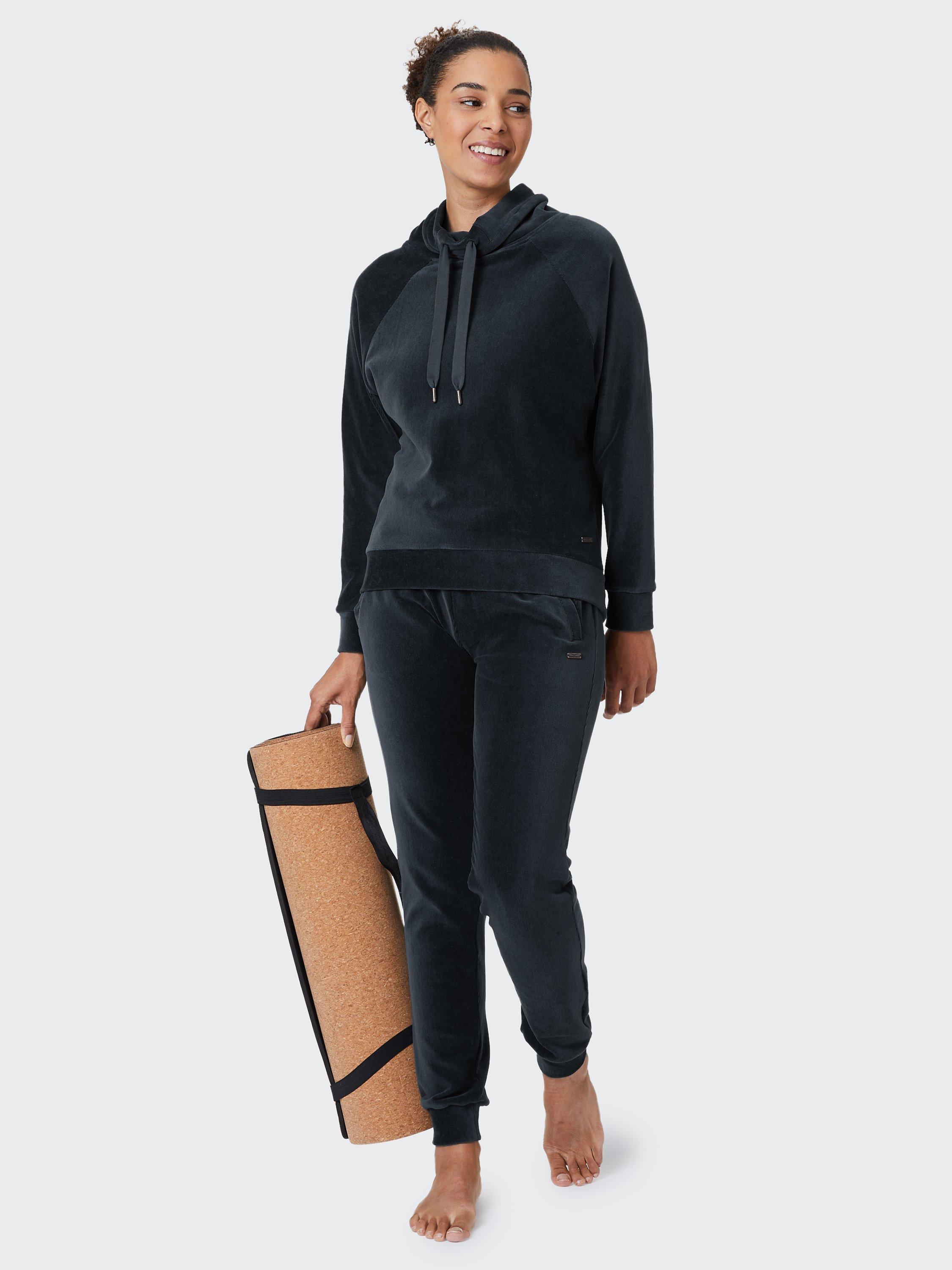 Product image 1 of 7, which shows Venice Beach Suna Velour Joggers, Shadow Green, XS