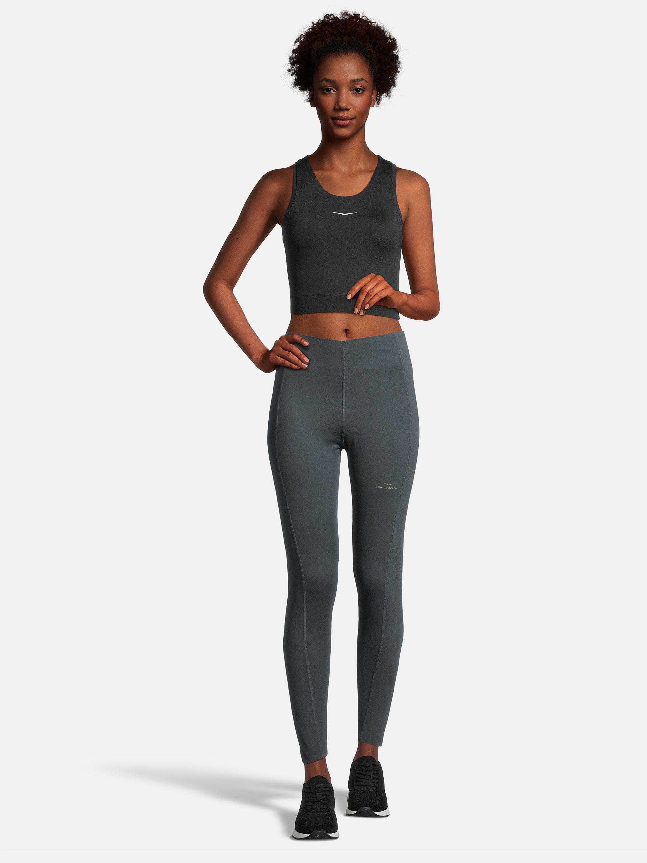Product image 1 of 7, which shows Venice Beach Kaelie Gym Leggings, Shadow Green, XS