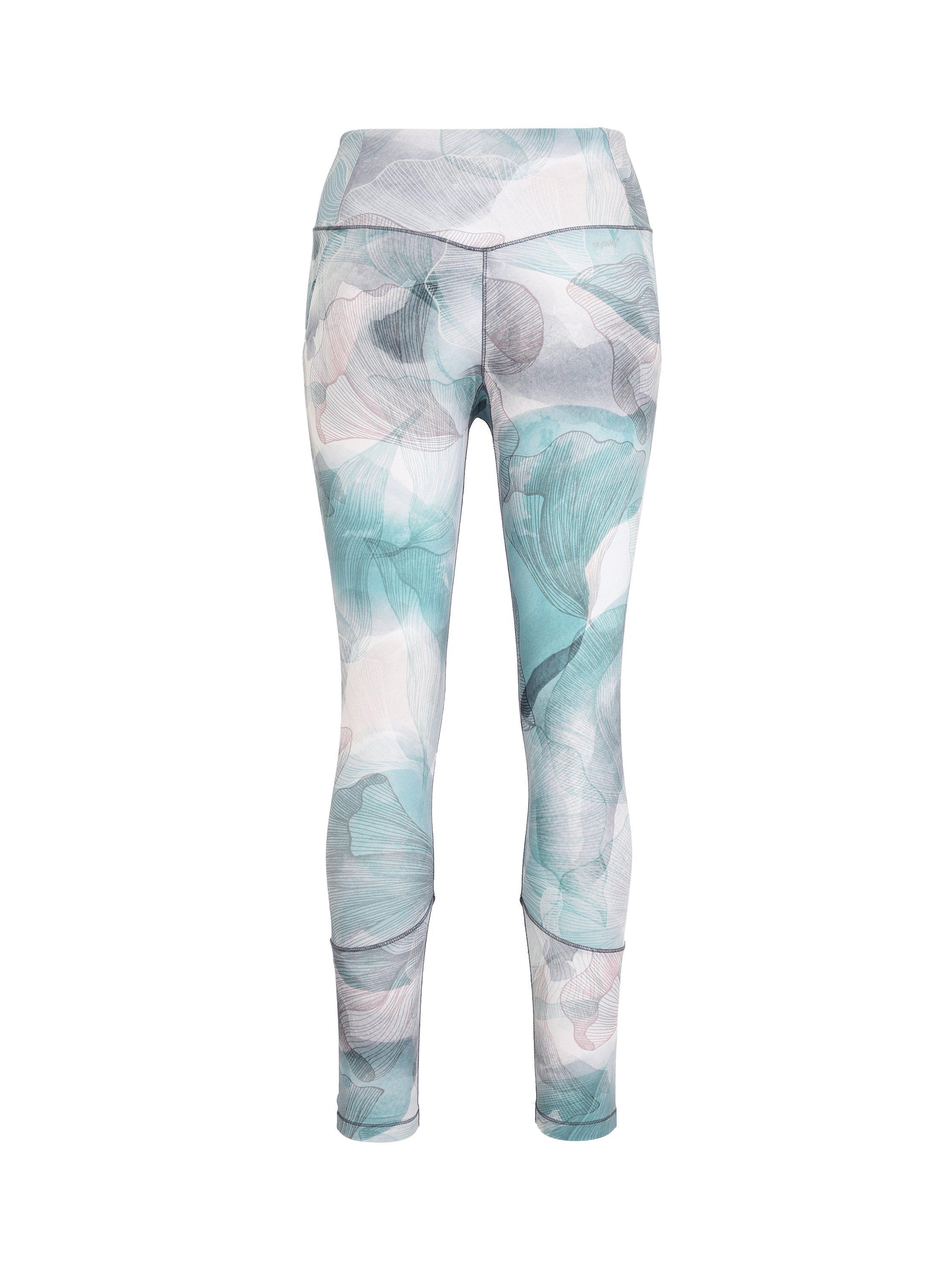 Product image 5 of 7, which shows Venice Beach Sariah Gym Leggings, Ginkgo Leaf Print, XS