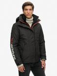 Superdry Hooded Yachter Windbreaker Jacket, Black/Bold Orange