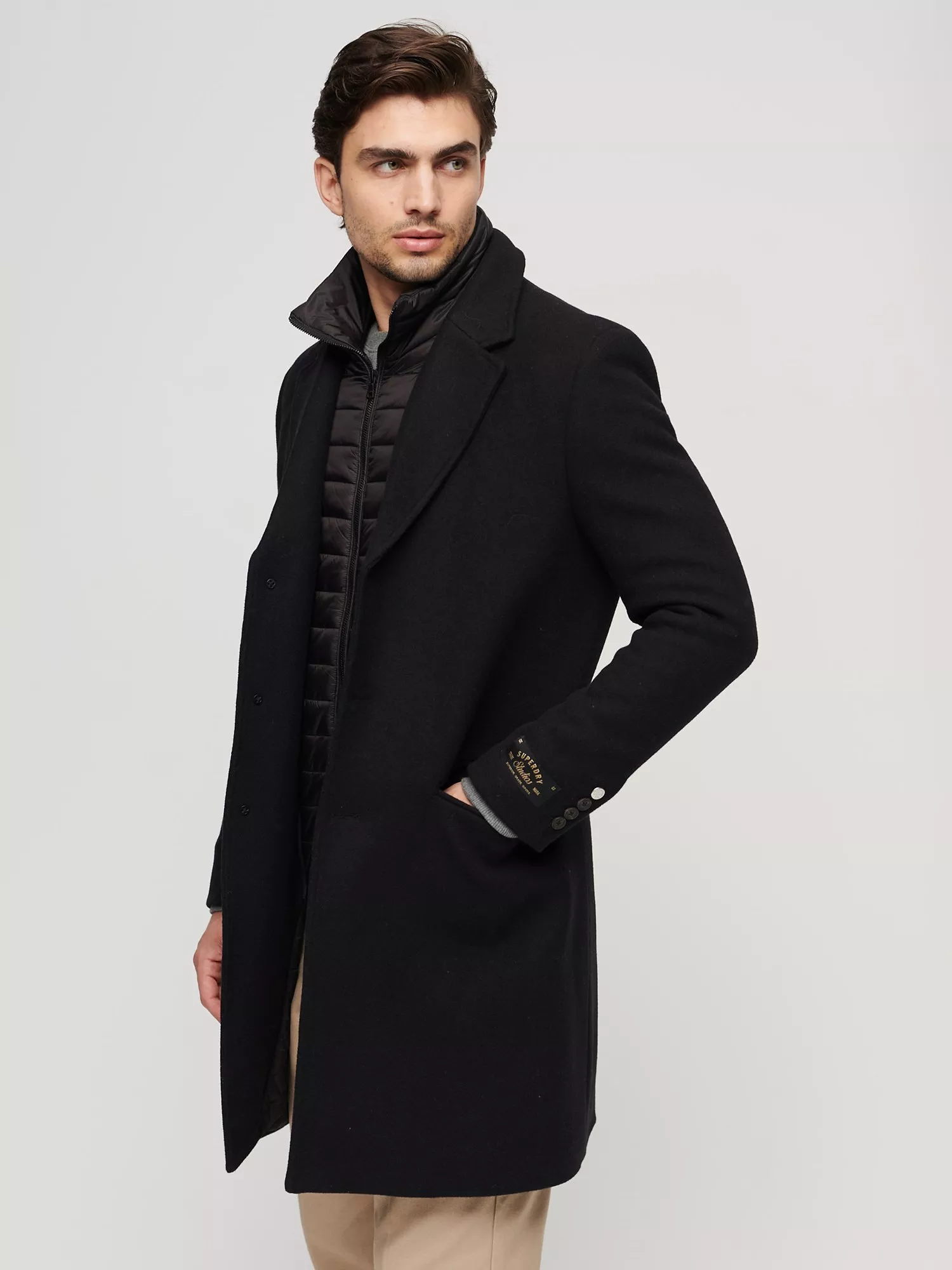 Superdry mens wool coat online