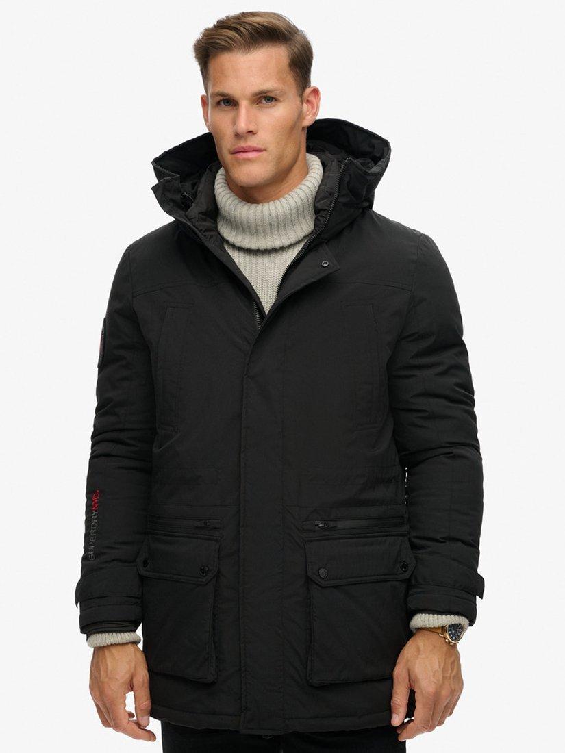 Superdry City Padded Parka Jacket Black