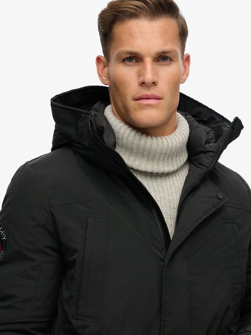 Product image 4 of 7, which shows Superdry City Padded Parka Jacket, Black, S