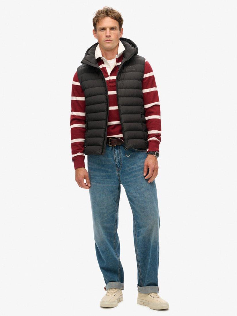 Product image 5 of 5, which shows Superdry Hooded Fuji Sport Padded Gilet, Black, S
