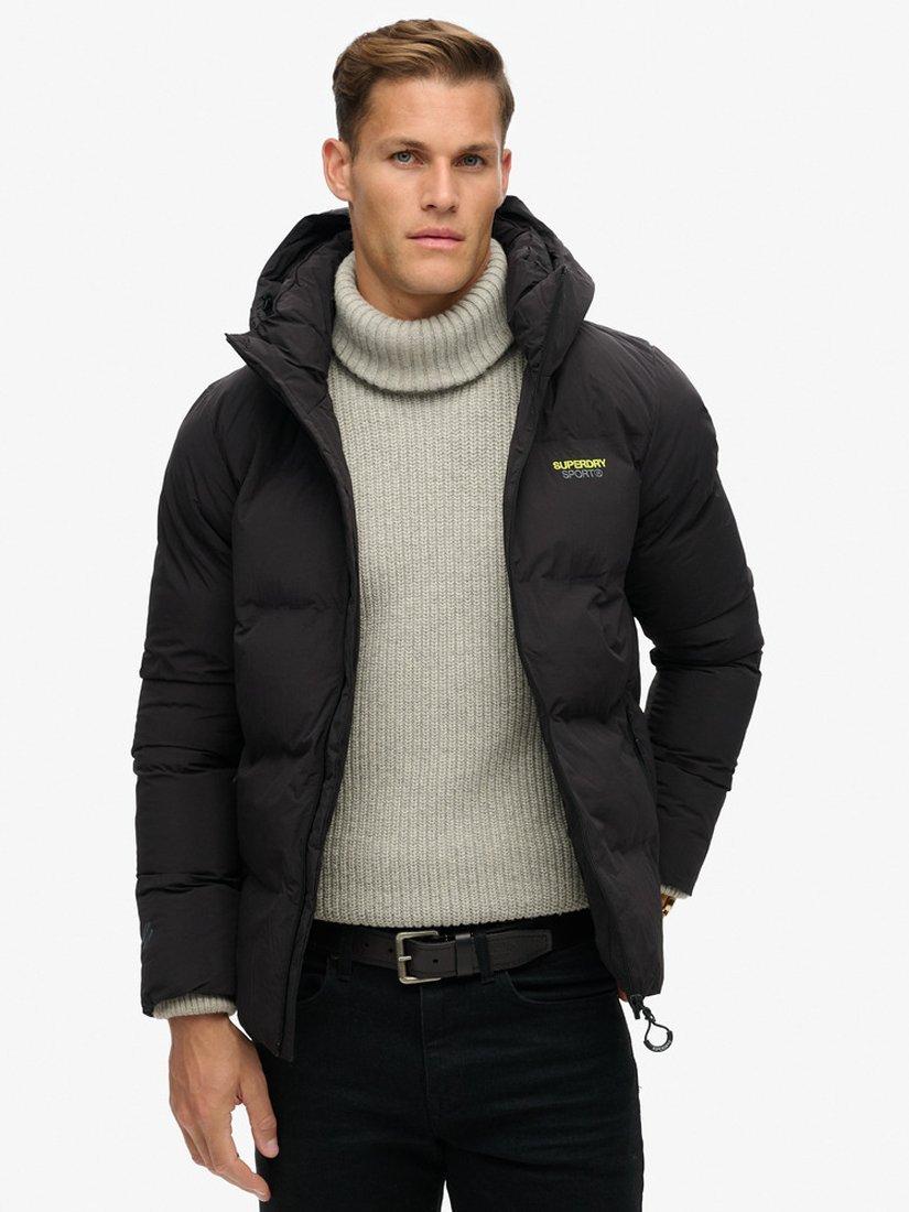 Hooded boxy puffer jacket sale