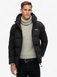 Superdry Hooded Boxy Puffer Jacket, Black