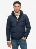 Superdry Everest Hooded Puffer Jacket, Nordic Chrome Navy