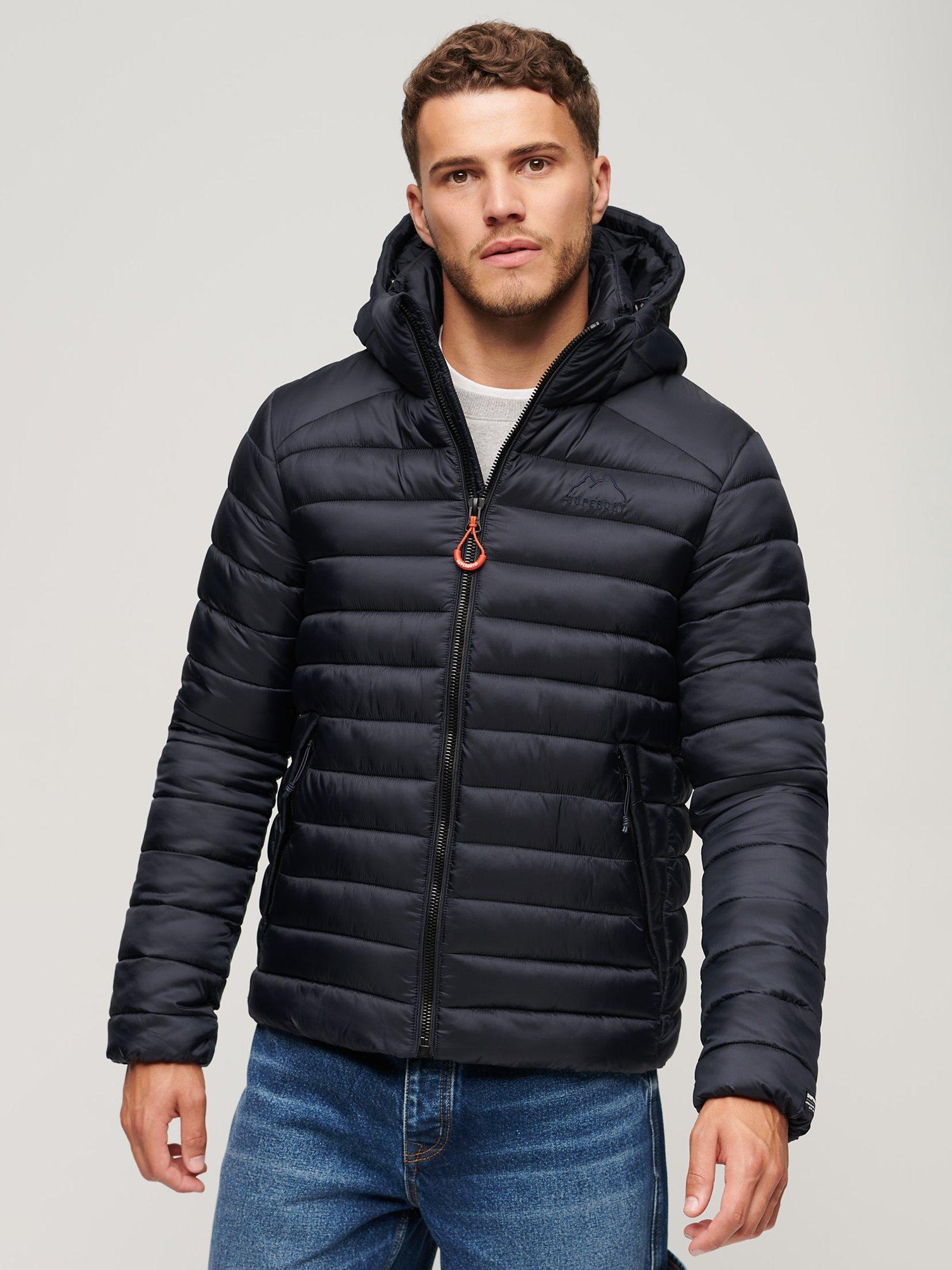 Product image 1 of 5, which shows Superdry Hooded Fuji Sport Padded Jacket, Eclipse Navy, S