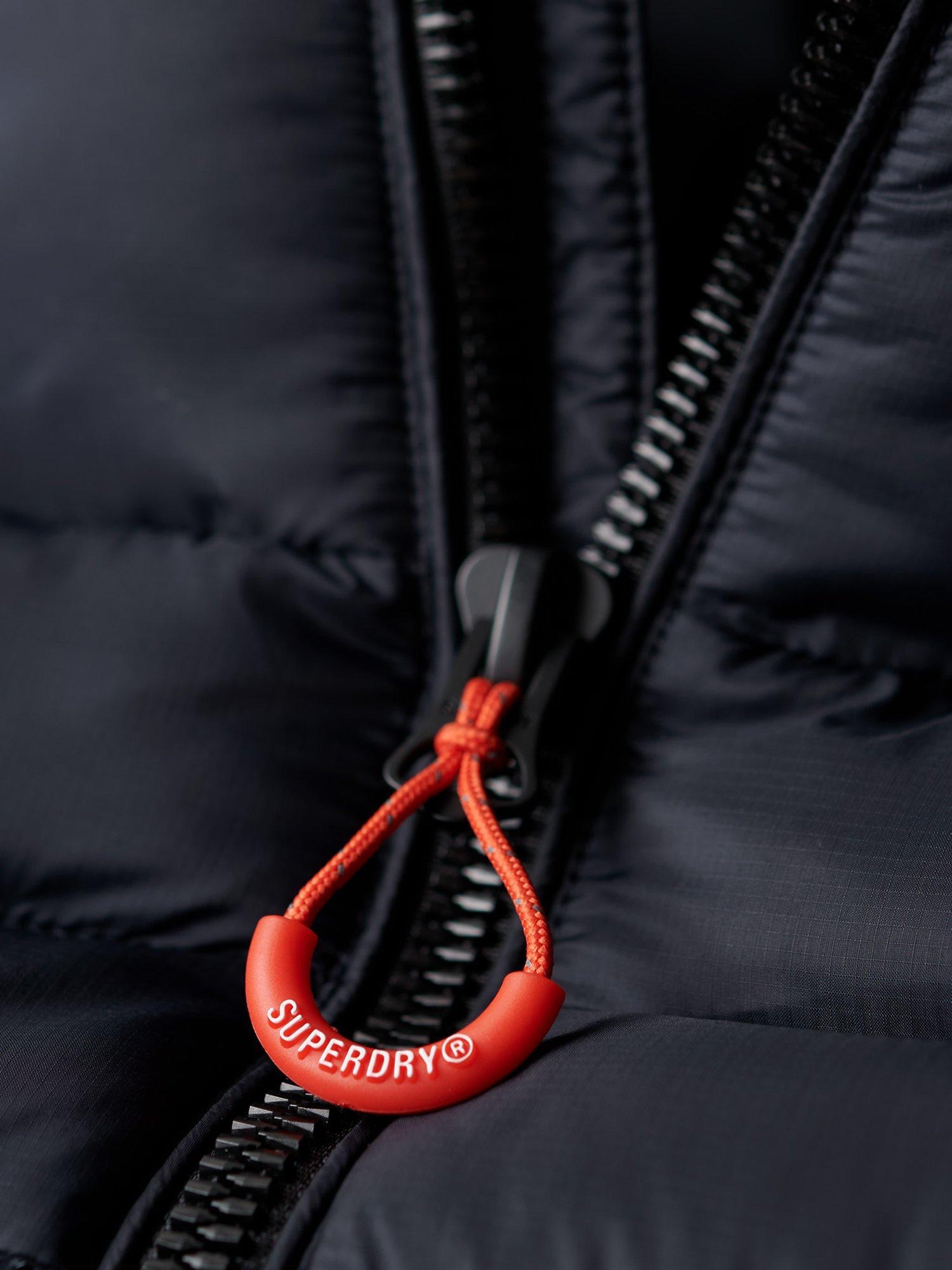Product image 5 of 5, which shows Superdry Hooded Fuji Sport Padded Jacket, Eclipse Navy, S