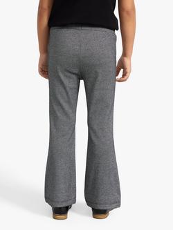 Lindex Kids' Lurex Rib Flare Trousers - view 2, Black