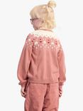 Lindex Kids' Bunny Fair Isle Cardigan, Pink