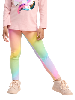 Lindex Kids' Organic Cotton Blend Rainbow Leggings, Multi, Multi