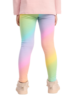 Lindex Kids' Organic Cotton Blend Rainbow Leggings, Multi - view 2, Multi