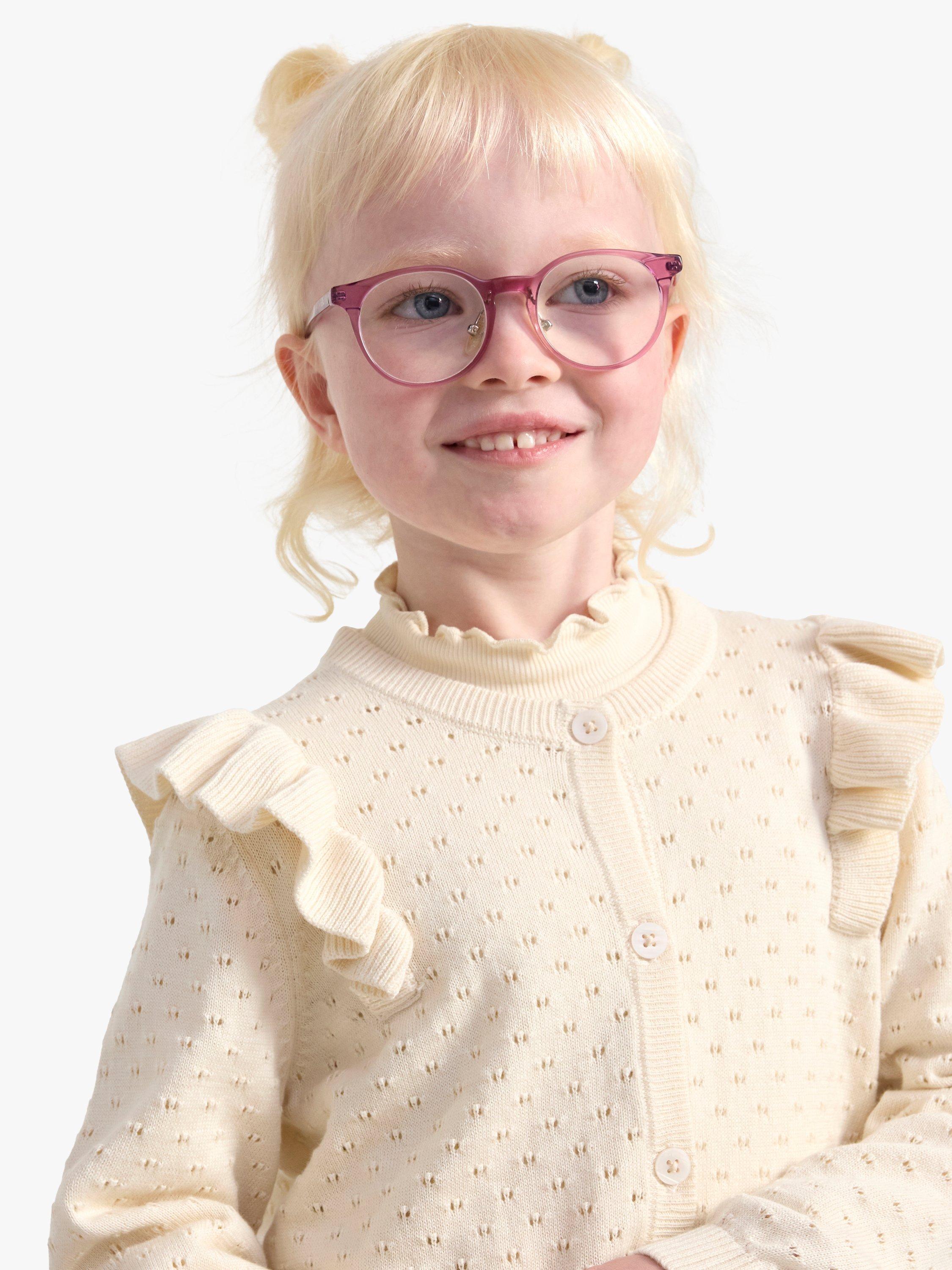 Product image 4 of 7, which shows Lindex Kids' Pattern Knit Frill Cardigan, White, 3-4 years