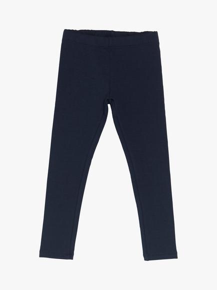 Lindex Kids' Brushed Organic Cotton Blend Leggings, Blue, Blue