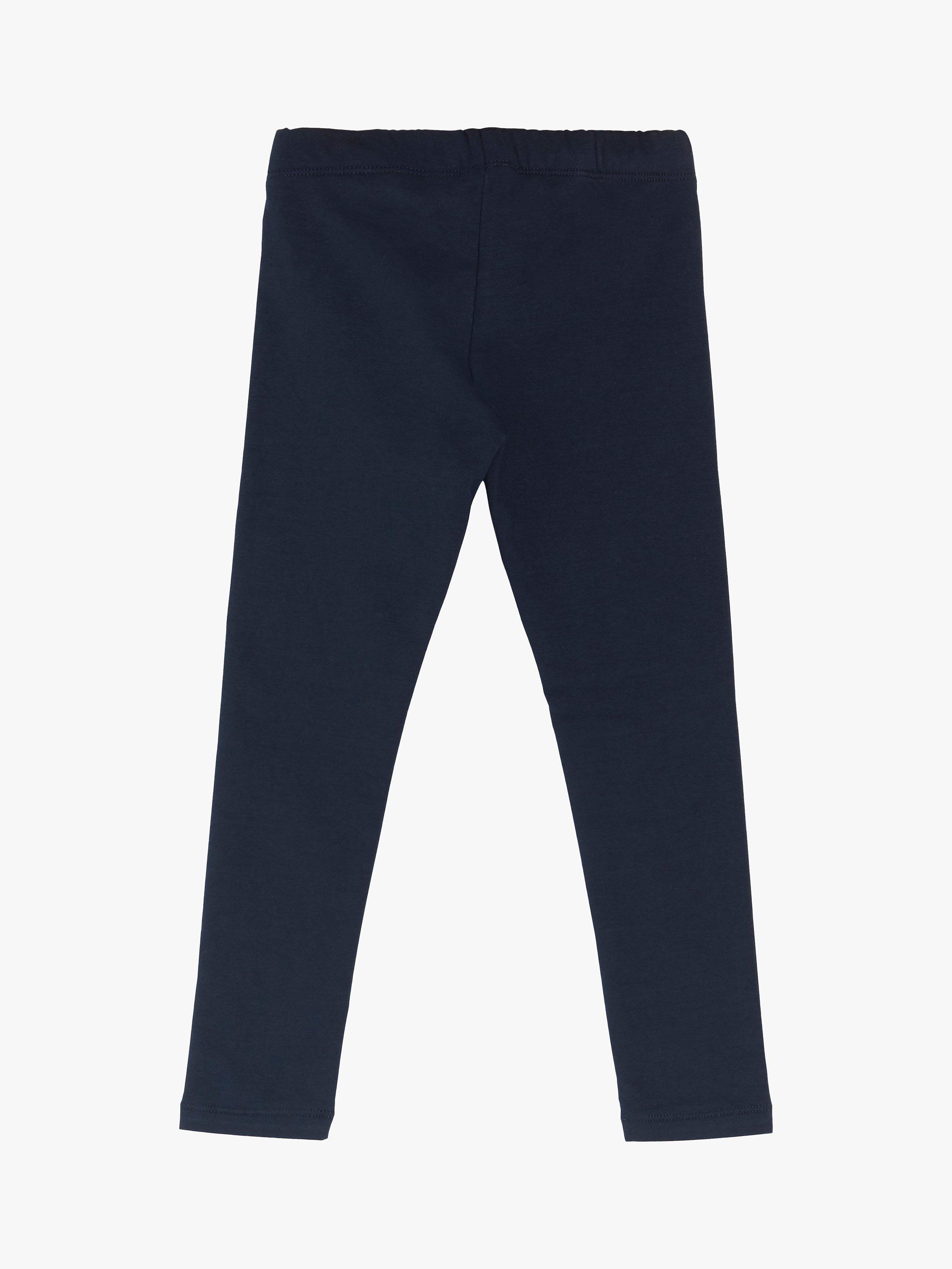 Product image 2 of 5, which shows Lindex Kids' Brushed Organic Cotton Blend Leggings, Blue, 2 years
