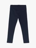 Lindex Kids' Brushed Organic Cotton Blend Leggings, Blue