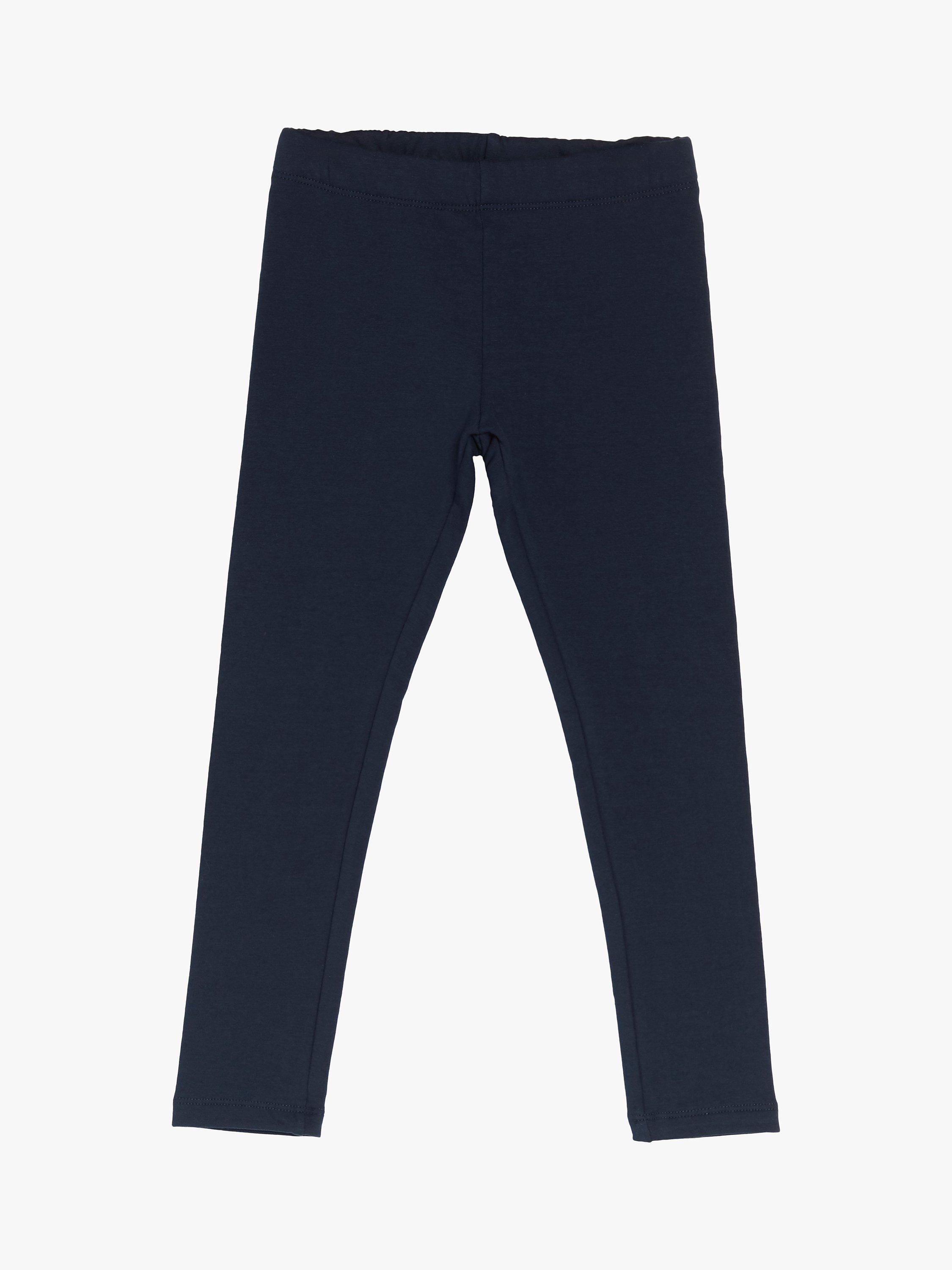 Product image 4 of 5, which shows Lindex Kids' Brushed Organic Cotton Blend Leggings, Blue, 2 years