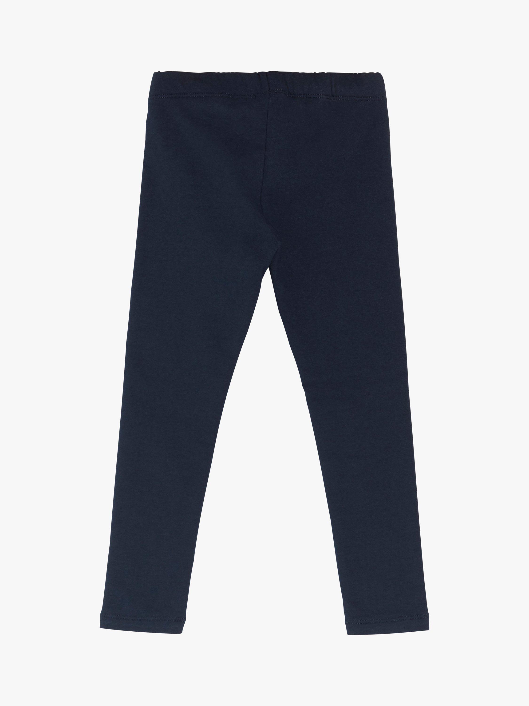 Product image 5 of 5, which shows Lindex Kids' Brushed Organic Cotton Blend Leggings, Blue, 2 years