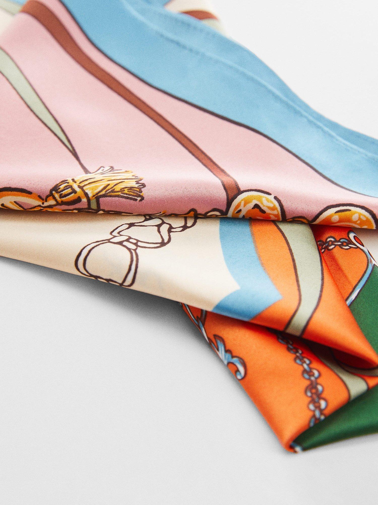 Mango Selena Graphic Scarf, Pink