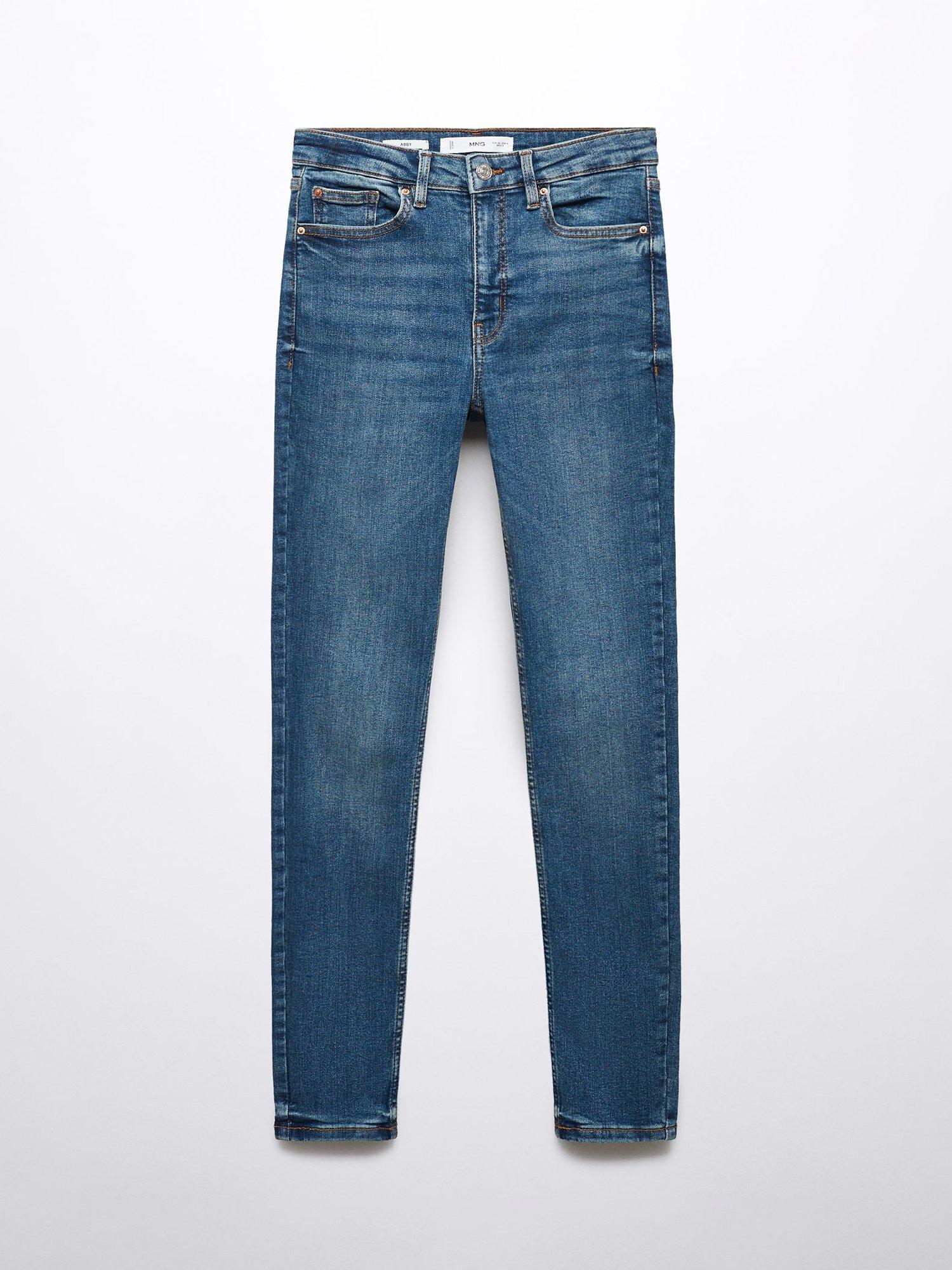 Product image 5 of 5, which shows Mango Abby High Waist Skinny Jeans, Open Blue, 12