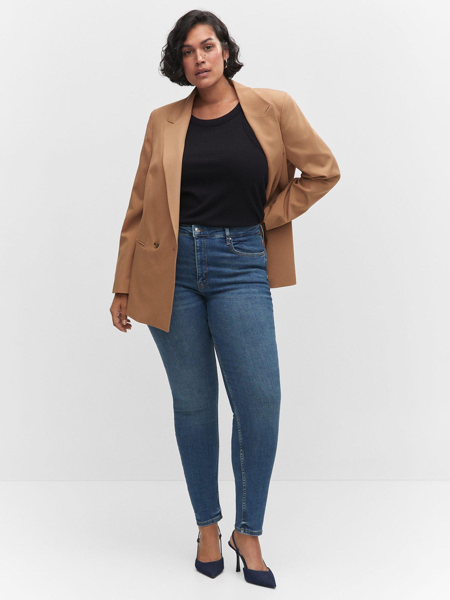 Product image 4 of 5, which shows Mango Abby High Waist Skinny Jeans, Open Blue, 12