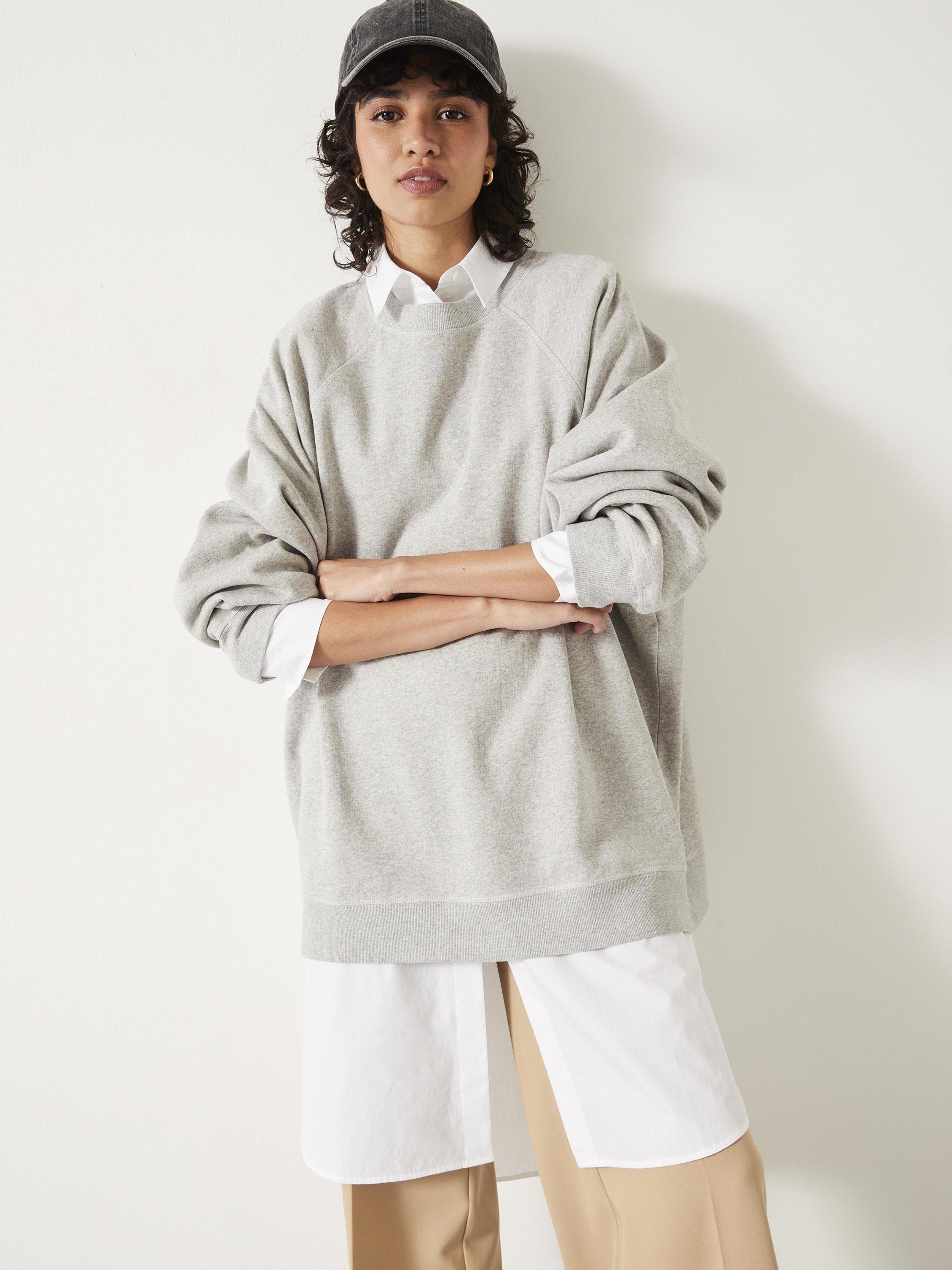 HUSH Megan Oversized Sweatshirt Grey Marl