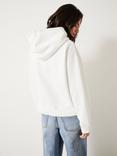 HUSH Graphic Cropped Hoodie, Ivory