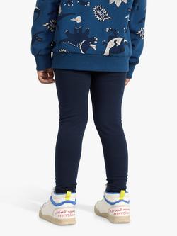 Lindex Kids' Durable Cotton Blend Leggings - view 2, Blue